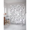 Шторка для ванной JoyArty Воздушные пузыри из ткани, 180x200 см с крючками