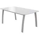 Стол садовый Alma 85x45x35 см сталь/стекло серый