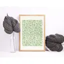 Постер в раме ПростоПостер Винтажный паттерн из листьев 871715013015, 60x90 см