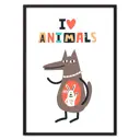 Постер Дом Корлеоне Волк "I love animals" 07-0595-21x30, 21x30 см