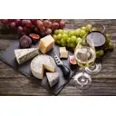Картина на холсте «Сыр и вино» 60x100 см