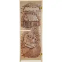 Дверь для сауны стеклянная магнитный замок 69x189 см двусторонняя