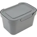 Ящик Luxe с крышкой 19x13x11 см 1.9 л пластик цвет серый