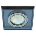Комплект точечных светильников встраиваемых Ecola SB1651EFF-2 MR16 LD1651 с LED подсветкой под отверстие 60 мм GU5.3 цвет черный 2 шт