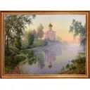 Картина на холсте Русская коллекция Утро на Нерли БС-x28, 68x88 см