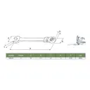 Ключ комбинированный шарнирный с трещоткой Jonnesway W66108 8 мм