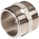 Ниппель Valtec наружная-наружная резьба 1 1/2" никелированная латунь VTr.582.N.0008