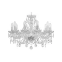 Люстра потолочная хрустальная Bohemia Ivele Crystal 105.10.195.Ni E14 10 ламп 20 м²