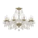 Люстра хрустальная Bohemia Ivele Crystal 1611 1605.10.300.G E14 10 ламп 20 м²