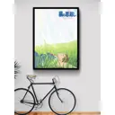 Постер Просто Постер Хаяо Миядзаки - Возвращение кота 40x50 в раме Металл