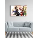 Постер Просто Постер Мастера Меча онлайн. Кирито и девушки 40x50 в подарочном тубусе Металл