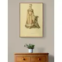 Постер Просто Постер Девушка в полуплатье 50x70 в раме Металл