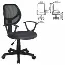Кресло компактное Brabix Flip Mg-305 ткань Tw серое/черное 531951