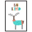 Постер Дом Корлеоне Олень "Be kind" 07-0628-30x40, 30x40 см