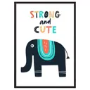 Постер Дом Корлеоне Слон "Strong & cute" 07-0647-30x40, 30x40 см