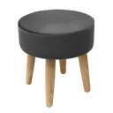 Табурет круглый Kauffort Классика 36x36 см цвет темно-серый
