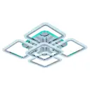 Светодиодная люстра 8015/4+1 CHR 140W+12W RGB, Profit Light