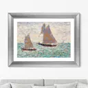 Картина «ArtNoMore» Two Sailboats at Grandcamp, 1885г