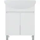 Тумба напольная Соло 45 см под раковину Элеганс 50 цвет белый