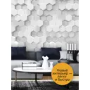 Бумажные фотообои бесшовные VEROL "Шестиугольники 3D" площадь 3,1 м2, ширина 155 см, высота 200 см, плотность 115 г/м