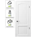 Дверь межкомнатная Верона глухая шпон натуральный цвет дуб белая эмаль 70х200 см