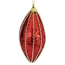 Елочная игрушка «Капелька» 9 см красный