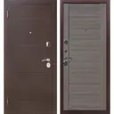 Дверь входная металлическая Ницца, 960 мм, левая, цвет грей царга