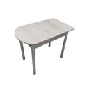 Стол пристенный раздвижной 100x58 см цвет дуб сонома ножки хром