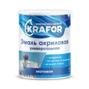 Эмаль акриловая Krafor матовая цвет белый 1 кг