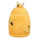 Горшочек для меда 300 мл 9х9х13 см Elan Gallery Пчелки на сотах с крышкой с силиконовым уплотнителем