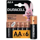 Батарейка Duracell Basic AA (LR6) алкалиновая 6 шт.