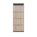 Шкаф для обуви Leset 7532-1287. 60x156.90x16.50 см 4 полки ЛДСП цвет дуб сонома