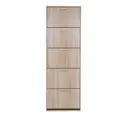 Шкаф для обуви Leset 7533-1300. 60.40x182x17 см 5 полок ЛДСП цвет бежевый
