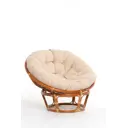 Кресло Vinotti Papasan, цвет коньяк, подушка рогожка