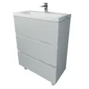 Тумба под раковину напольная с раковиной MARKA ONE Bumble 60 см цвет белый