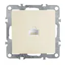 Розетка компьютерная 1-местная RJ-45 механизм STEKKER PST00-9107-02 серия Эрна слоновая кость Комплект 2 шт.