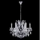 Люстра потолочная CRYSTAL LUX Hollywood SP6 Chrome, 6 ламп, 14 м², цвет серый