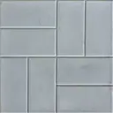 Плитка тротуарная 8 кирпичей 400x400x50 мм цвет серый