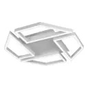 Люстра потолочная светодиодная iLedex 8302-720X720-X-T WH с пультом управления, 25 м², цвет белый