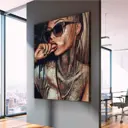 Картина без обрамления Red panda 60x40 см Девушка Жест