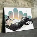 Картина без обрамления Red panda 60x40 см Футуристическая Пустыня