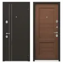 Дверь металлическая Контрол Танганика, 880 мм, левая, цвет орех