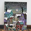 Картина без обрамления Red panda 60x40 см Зимние Домики(40x60)