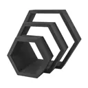 Набор полок настенных OKTAUR дерево черный SHW-03-03