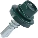 Кровельные саморезы для металла оцинкованные 5.5х19 мм RAL 6005, 188 шт