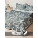 Стеганое покрывало 230x240 см на кровать с двумя наволочками 50x70 см Узор подземелья
