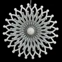 Ёлочная игрушка ErichKrause® Decor 45253, 11x3см 1шт Серебряный