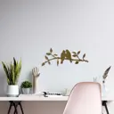 Панно настенное AFI DESIGN "Птицы на ветке" 55х23 см коричневое