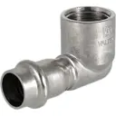 Угольник 90° Valtec внутренняя резьба 3/4"х22 мм нержавеющая сталь