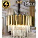 Люстра потолочная хрустальная Natali KovaltsEva Delta II 81449-8C Gold 8 ламп 25 м² цвет золотой